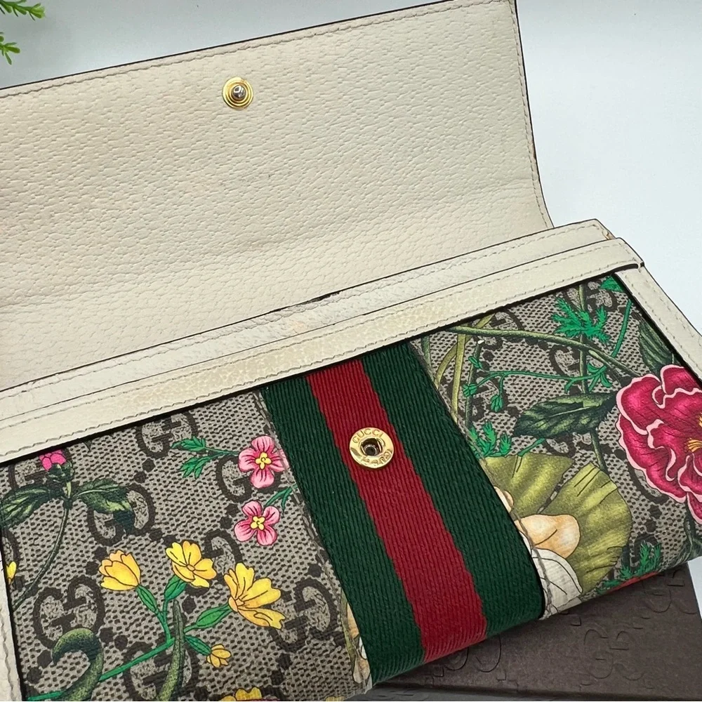 GUCCI Flora Ophidia Wallet Purse GG Supreme with box Authentic - Picture 12 of 12